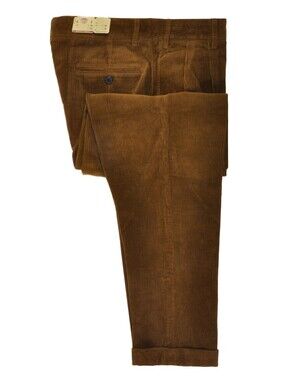 Wallace & Barnes NWT Pleated Brown Corduroy Pants 34 35849